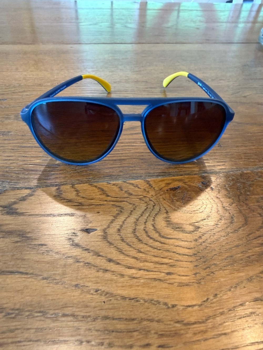 Goodr Blue and Yellow Sunglasses
